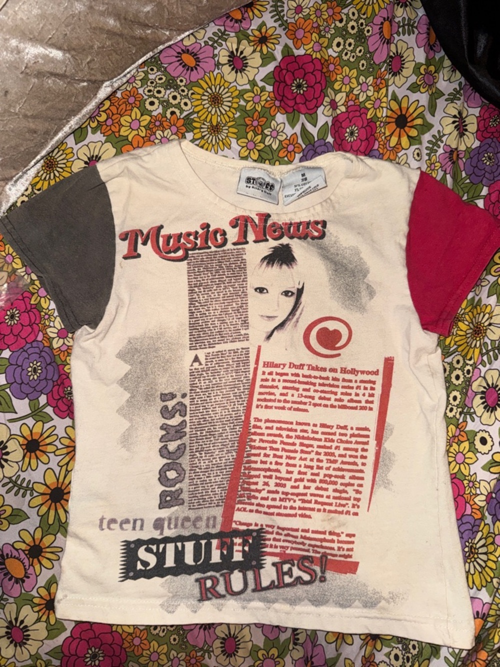 Hilary Duff “Music News” Shirt!! (Vintage)